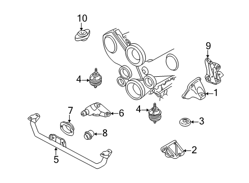 1998 Audi A6 Quattro Engine & Trans Mounting