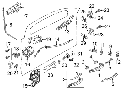 2014 Audi A6 Front Door - Lock & Hardware