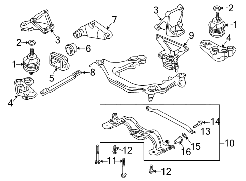 2004 Audi A4 Quattro Engine & Trans Mounting Diagram 8