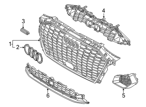 2024 Audi S3 Grille & Components