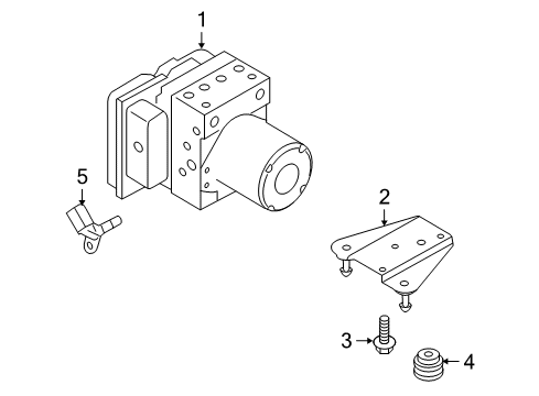 2010 Audi S5 ABS Components