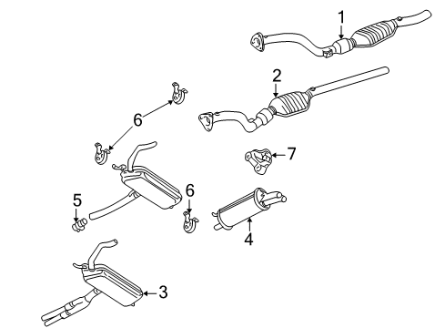 1999 Audi A6 Quattro Exhaust Components