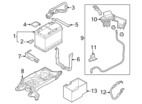 2022 Audi A3 Negative Cable Diagram for 5WA-915-181-D