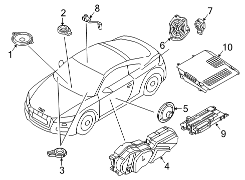 2016 Audi TT Quattro Sound System Diagram 1