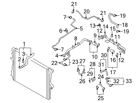 2010 Audi Q7 Water Hose Diagram for 079-121-107-P