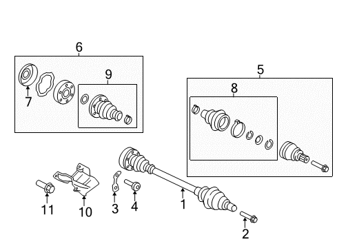 2015 Audi R8 Drive Axles - Rear Diagram 2