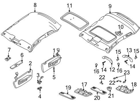 1996 Audi A4 Interior Trim - Roof