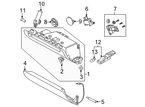 2009 Audi Q7 Glove Box