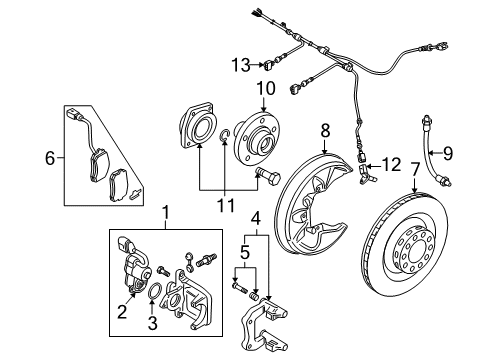 2006 Audi A6 Quattro Brake Components
