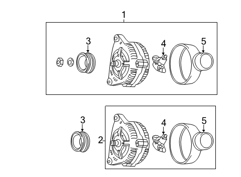 2004 Audi A8 Quattro Pulley Diagram for 077-903-119-E