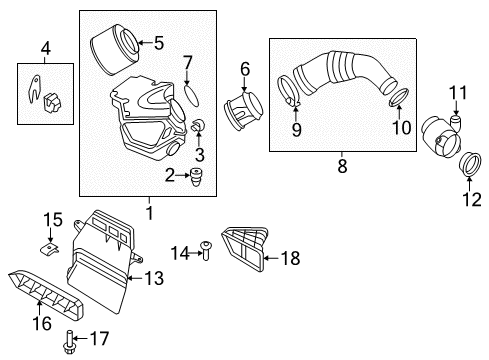 2014 Audi Q5 Intake Hose Diagram for 059-129-629