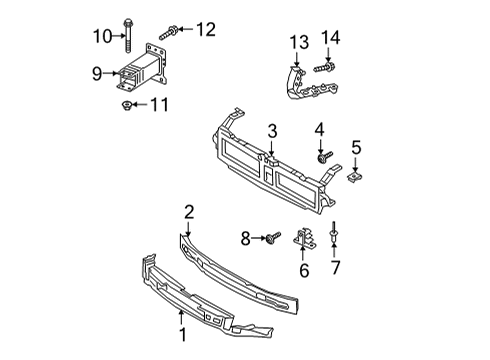 2022 Audi A5 Quattro Bumper & Components - Front Diagram 4