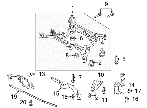 2017 Audi A5 Quattro Suspension Mounting - Rear