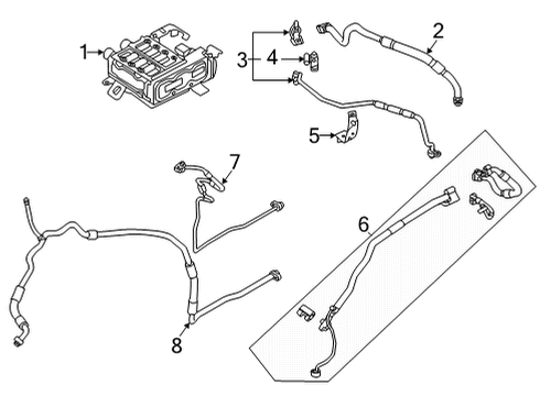 2020 Audi A8 Quattro A/C Condenser, Compressor & Lines