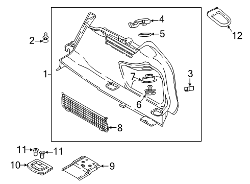 2023 Audi S5 Interior Trim - Rear Body Diagram 7