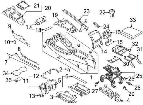 2020 Audi S5 Console Diagram 3