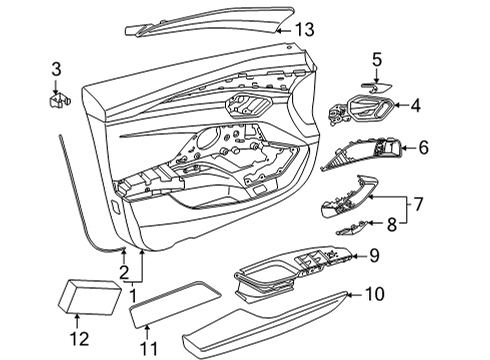 2022 Audi e-tron GT Interior Trim - Front Door