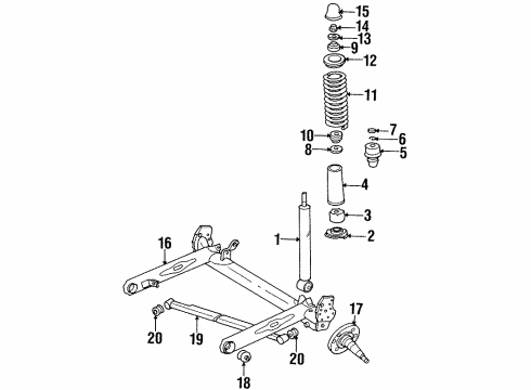 1998 Audi Cabriolet Shocks & Suspension Components - Rear