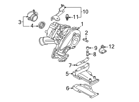 2014 Audi A8 Quattro Turbocharger, Engine Diagram 2