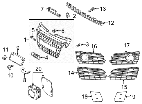 2013 Audi A7 Quattro Grille & Components