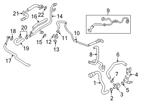 2017 Audi A4 Hoses, Lines & Pipes