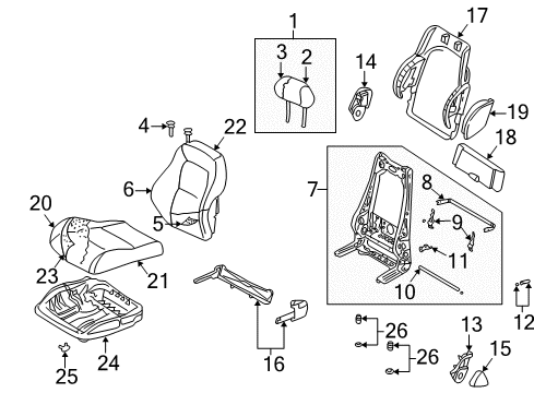 2006 Audi TT Front Seat Components