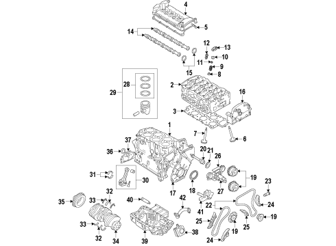 2008 Audi TT Quattro Engine Parts & Mounts, Timing, Lubrication System Diagram 2