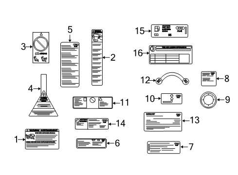 2010 Audi Q5 Information Labels