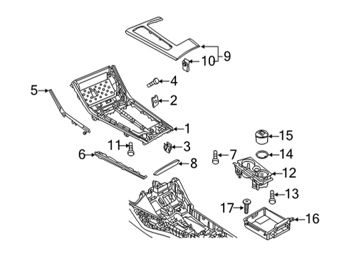 2023 Audi A6 allroad Console Diagram 3