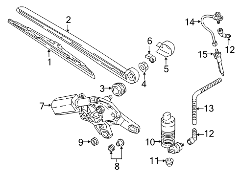 2022 Audi Q5 Rear Wiper Components