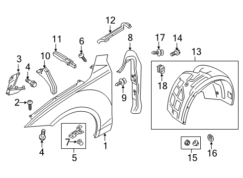 2018 Audi RS7 Fender & Components