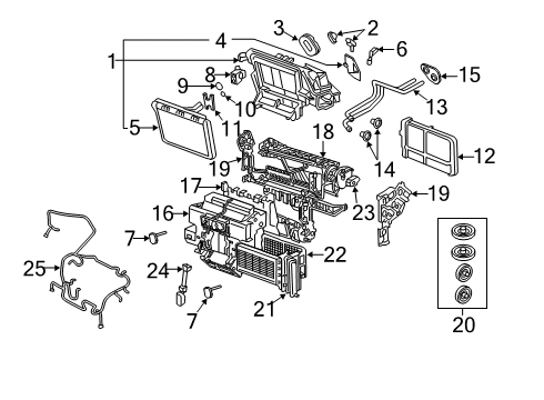 2022 Audi A5 Sportback A/C Evaporator & Heater Components