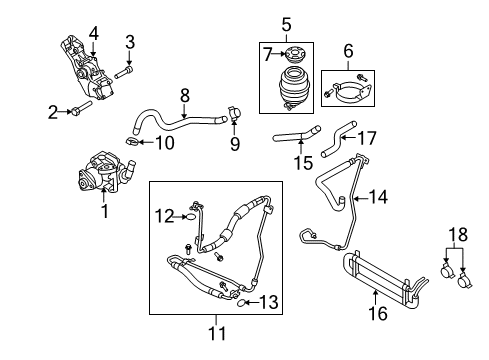 2010 Audi A4 Quattro P/S Pump & Hoses, Steering Gear & Linkage