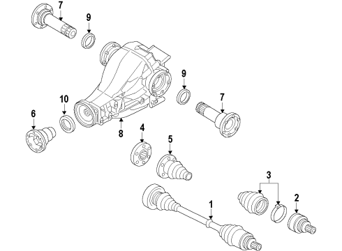 2015 Audi allroad Rear Axle, Axle Shafts & Joints, Differential, Drive Axles, Propeller Shaft