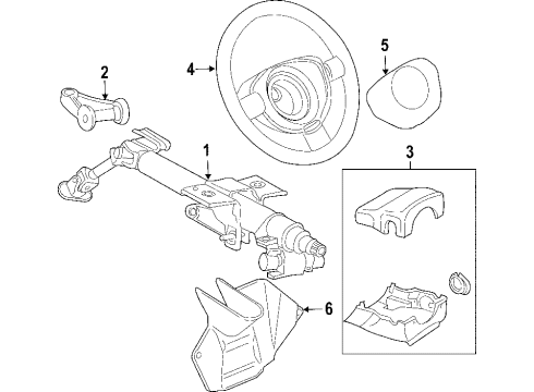 2001 Audi TT Steering Column Diagram for 8N1-419-501-H