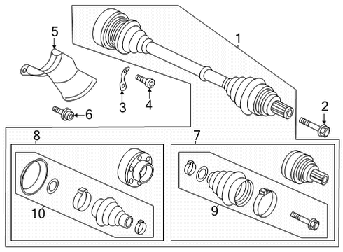 2022 Audi S7 Sportback Drive Axles - Rear