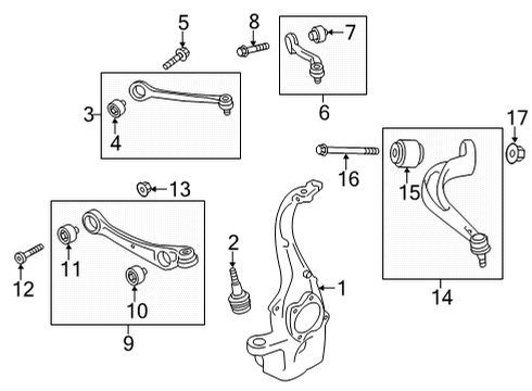 2022 Audi S7 Sportback Front Suspension Components, Lower Control Arm, Upper Control Arm, Ride Control, Stabilizer Bar