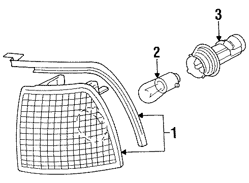 1998 Audi Cabriolet Park & Signal Lamps