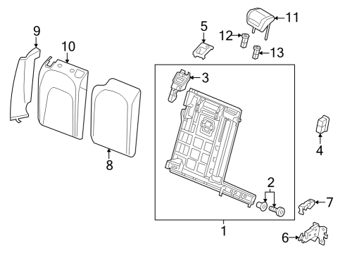 2024 Audi Q8 e-tron Sportback Rear Seat Diagram 4