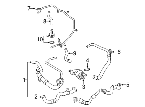 2019 Audi A3 Hoses, Lines & Pipes Diagram 4