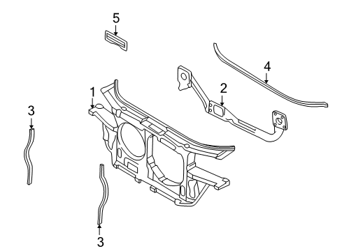 2005 Audi Allroad Quattro Radiator Support