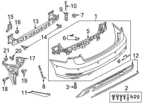 2017 Audi A3 Rear Bumper