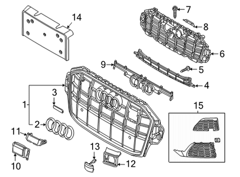 2023 Audi SQ7 Grille & Components