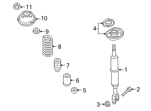 2009 Audi S4 Struts & Components - Front