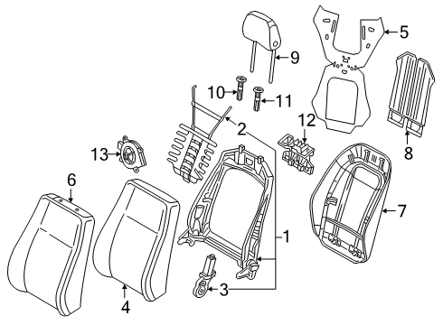 2022 Audi Q5 Front Seat Components