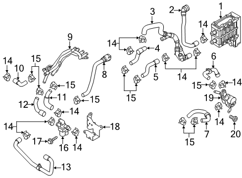 2016 Audi A3 Sportback e-tron Hoses, Lines & Pipes