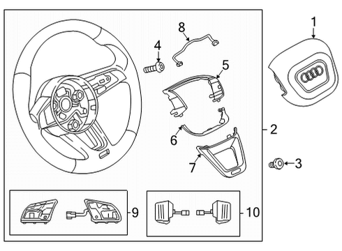 2023 Audi A5 Sportback Steering Column & Wheel, Steering Gear & Linkage Diagram 5