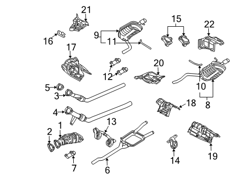 2008 Audi A4 Exhaust Components Diagram 2