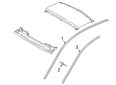 2022 Audi S5 Exterior Trim - Roof