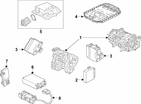 2022 Audi e-tron Quattro Traction Motor Components, Battery